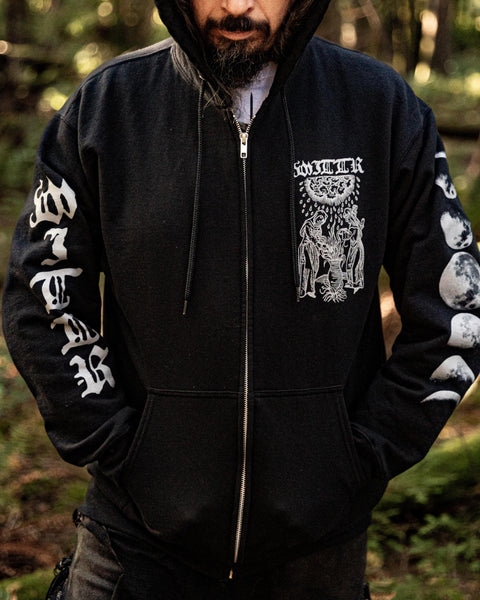 SILVER FOREST ZIP-FRONT HOODED SWEATSHIRT